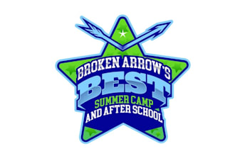 design best summer camp and after school logo