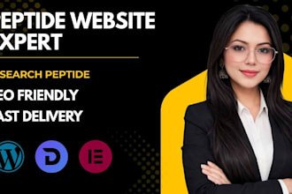 design peptide, research peptide, or nutraceutical website