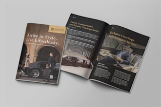 design product catalog, lookbook, brochure, prospects