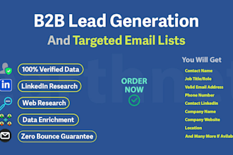 build targeted b2b lead lists for saas and US businesses