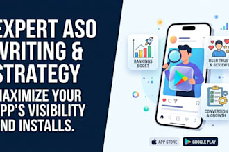 do expert aso and write app descriptions for google play and app store