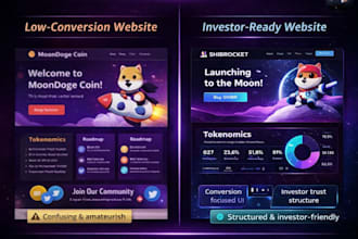 build an investor ready memecoin or crypto website