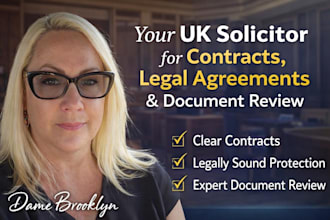 be a UK solicitor to draft, review, advise on all commercial property contracts