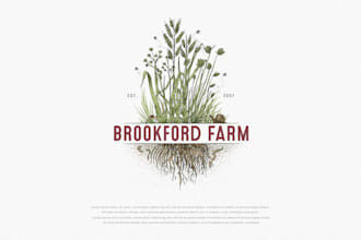 design agriculture, landscape, lawn care and business logo