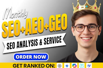 rank monthly website GEO, SEO and off page backlink