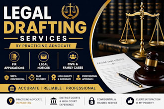 draft legal documents fir applications and legal notices