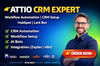attio CRM attio expert for workflow automation, CRM setup, hubspot CRM lark bot