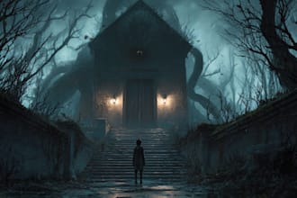 draw the best portrait in halloween or tim burton style