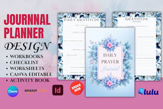 design christian prayer journal, daily devotion planner, bible study, kdp upload