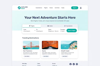 design clean and user friendly UI UX for website