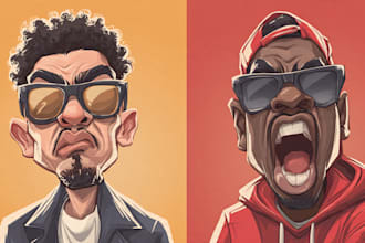 do cartoon caricature for you