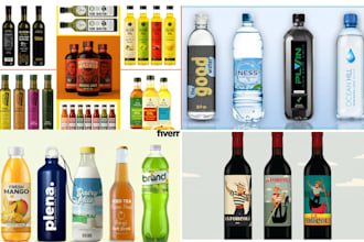 design product label, bottle label design, wine label design, product packaging