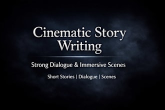 write cinematic story scenes with strong dialogue