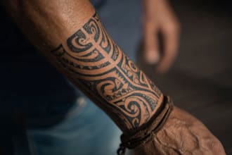 design a polynesian maori tribal tattoo