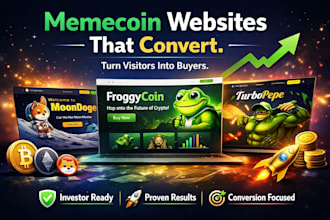 build crypto or memecoin websites that turn visitors into investors