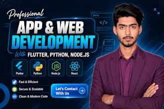 do website and mobile app development, ios app development as flutter developer