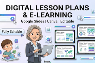 create editable digital lesson plans and e learning content in google slides