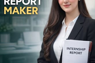 write a professional internship report, summary, or logbook