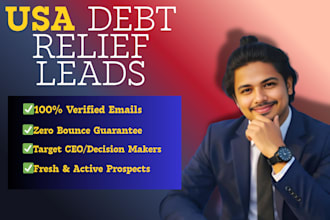 provide verified USA debt relief leads and financial b2b lead generation