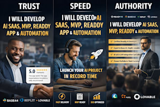 develop ai saas mvp readdy app automation base44 replit