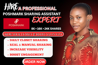be your poshmark virtual assistant for closet sharing and poshmark sharing