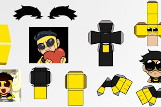 design lego minifigure decal sticker and 3d lego keychain model for 3d printing