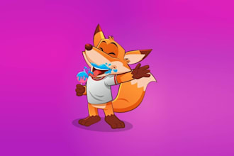 design cartoon mascot candy web shop logo