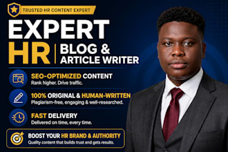 write expert HR blog posts, articles and content for HR professionals