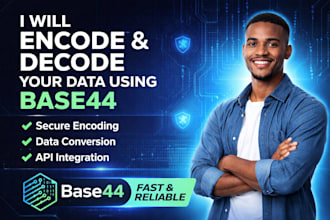 encode and decode your data using base44 and custom encoding methods