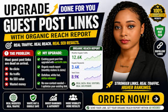 upgrade done for you guest post links with organic reach report
