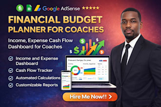 create financial budget planner for coaches income, expense, cash flow dashboard