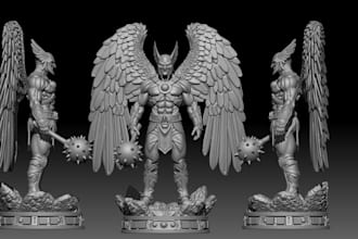 sculpt high quality 3d models character statues action figure for 3d printing
