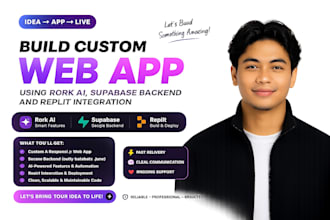 build custom web app using rork ai supabase backend and replit integration