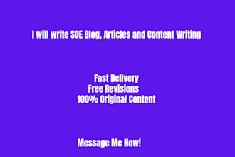 write SEO blog articles