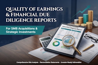 provide expert financial due diligence and qoe reports for smb acquisitions