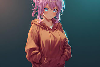 draw custom anime art of your oc, character, and fanart