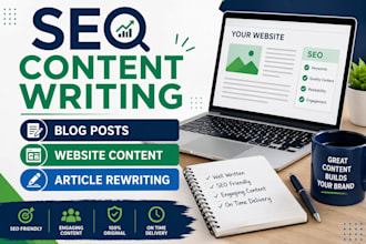 write SEO articles, blog posts, website content, and rewrite webcopy