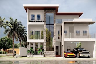 create photorealistic exterior 3d rendering