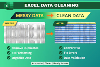 clean and formate your excel or CSV data