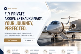 build wix aviation website aircraft charter private jet website with booking