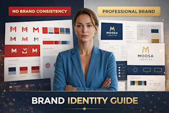 design a modern minimalist brand book and brand guidelines