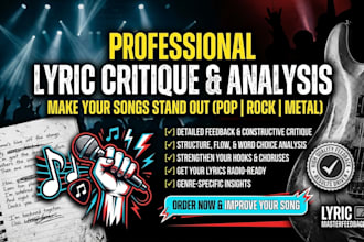 pop rock rap lyrics writer verse chorus female singer critique provide feedback