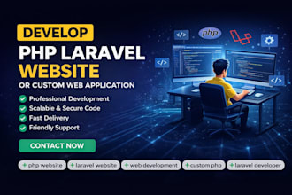develop and customize PHP laravel website