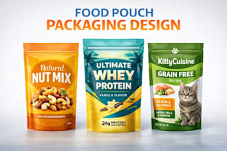design modern food pouch packaging pouch design and bag design for your brand