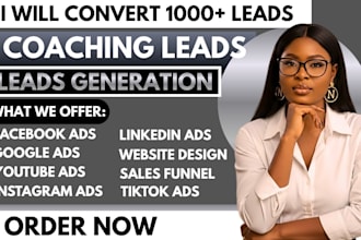 exclusive coaching leads life coaching leads discovery call leads facebook ads