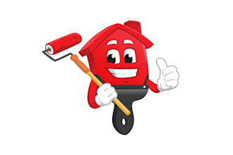 design making painting character logo