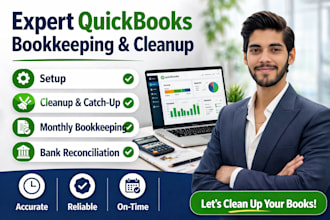 do quickbooks cleanup, catch up bookkeeping and reconciliation