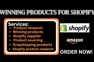 do shopify winning product research, supplier research and product sourcing