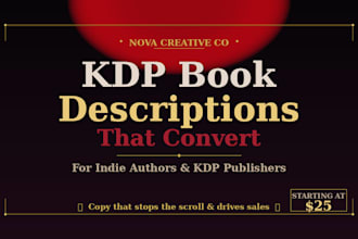 write an amazon KDP book description that converts readers into buyers