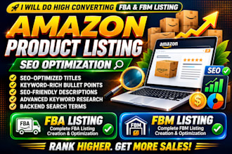 do amazon fba fbm product listings, seo listing optimization for pl